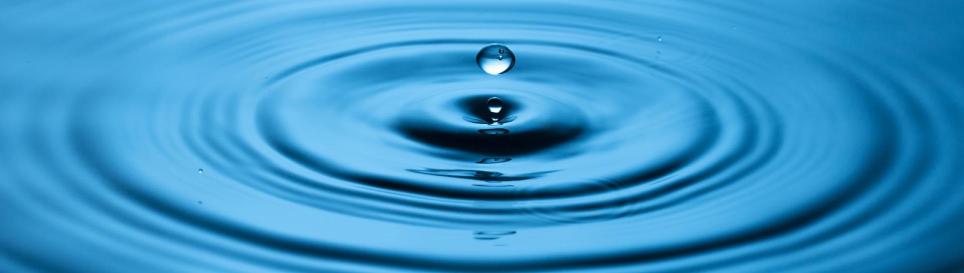 water droplet with ripples