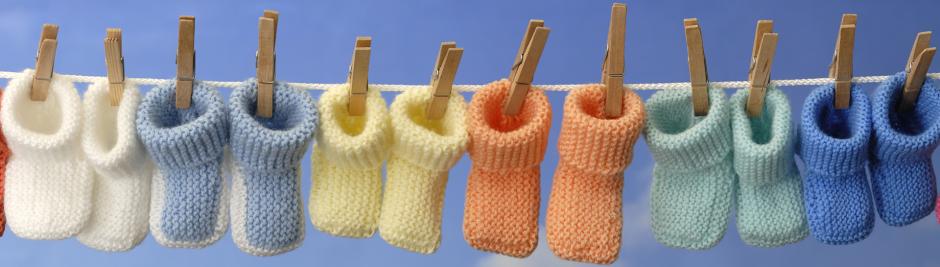 knitted baby booties